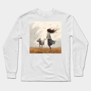 Windy Dog Walk Long Sleeve T-Shirt